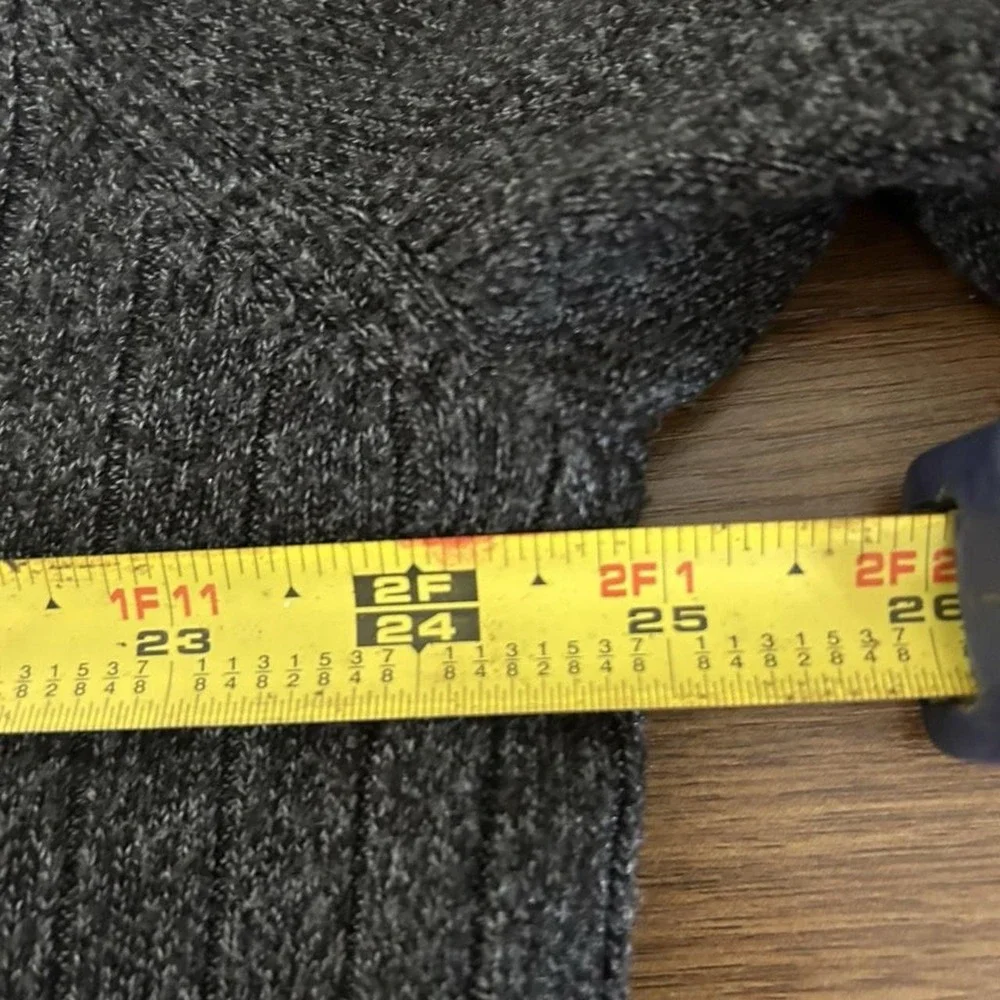Dockers‎ Charcoal Gray Quarter Zip Sweater Mens XL Ribbed Knit Pullover